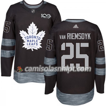 Camisola Toronto Maple Leafs James Van Riemsdyk 25 1917-2017 100th Anniversary Adidas Preto Authentic - Homem